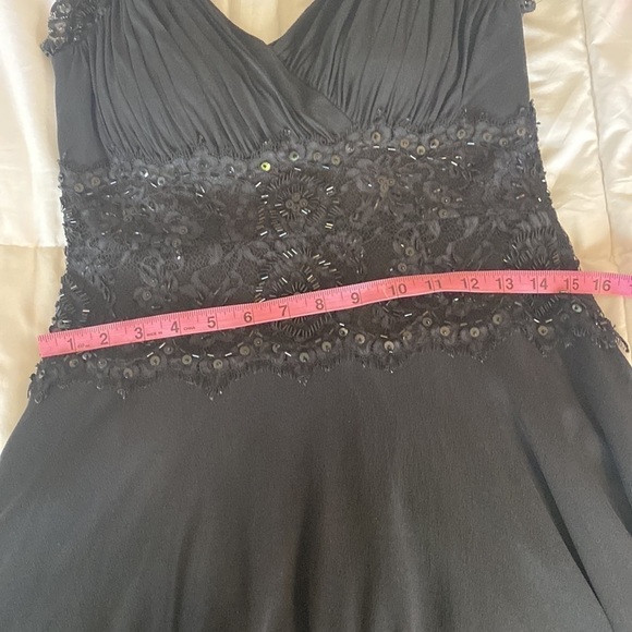 Vintage Tadashi Shoji Silk Beaded Formal Evening Dress Size 4 Cocktail Event - Picture 12 of 12